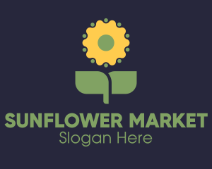 Sunflower Plant Gardening  logo design