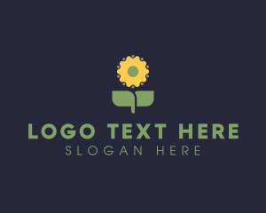 Sunflower Plant Gardening  Logo