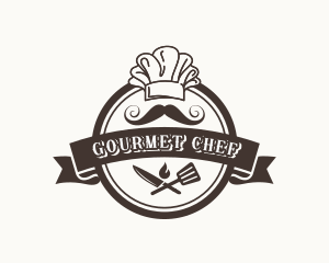 Chef Moustache Restaurant logo design