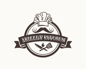 Chef Moustache Restaurant logo design