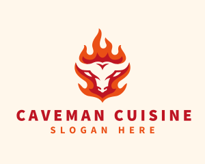 Burning Cow Cuisine logo design