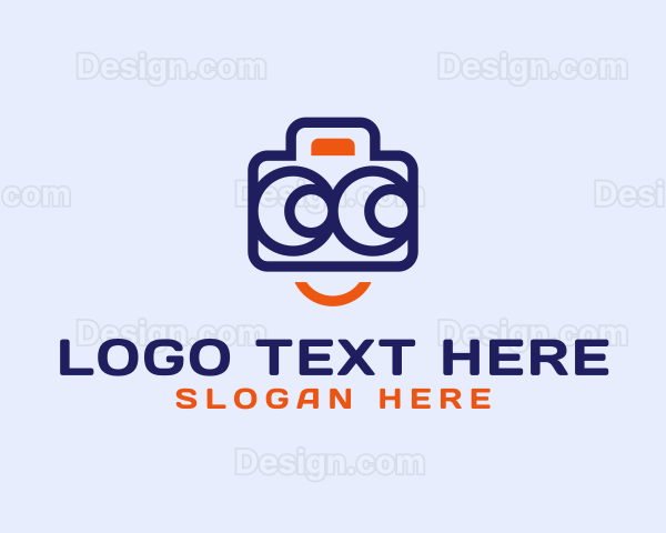 Happy Camera Mascot Logo