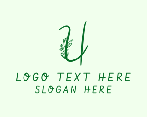 Natural Elegant Letter U logo