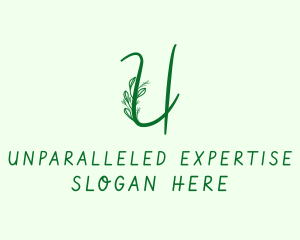 Natural Elegant Letter U logo design