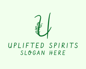 Natural Elegant Letter U logo design