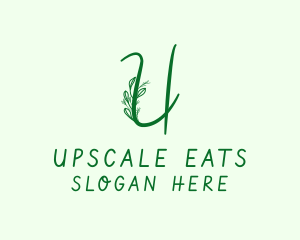 Natural Elegant Letter U logo design