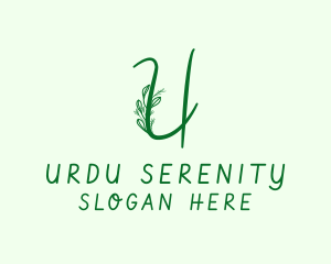 Natural Elegant Letter U logo design