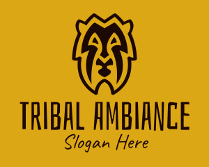 Tribal Lion Head logo design