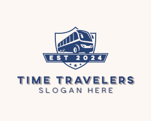 Travel Bus Shield logo design