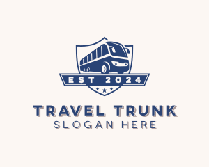 Travel Bus Shield logo design