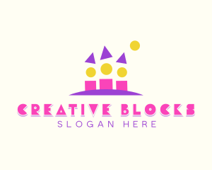 Children Toy Block logo design