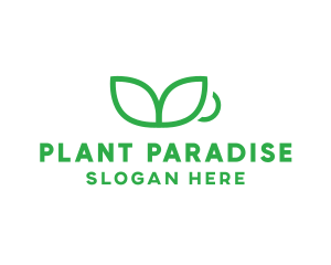 Green Plant Cup logo design