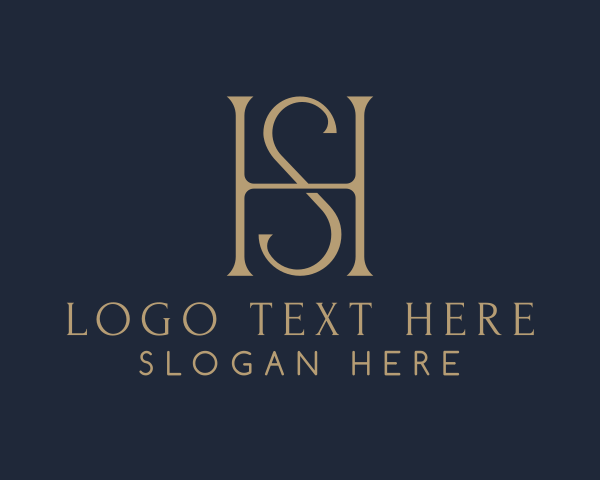 Letter Sh logo example 1
