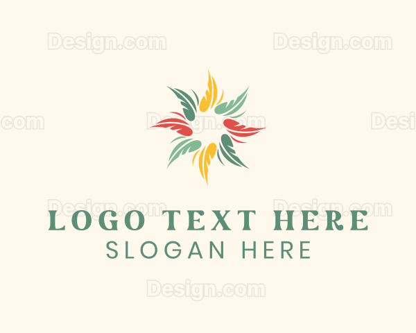 Colorful Feather Pattern Logo