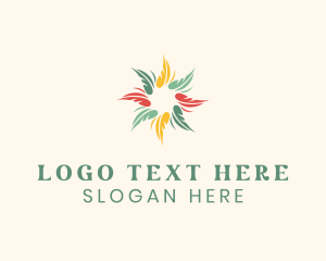 Colorful Feather Pattern logo