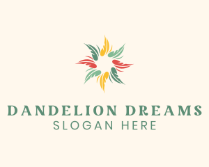 Colorful Feather Pattern logo design