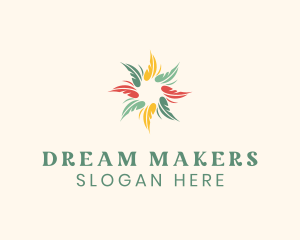 Colorful Feather Pattern logo design