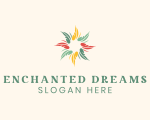 Colorful Feather Pattern logo design