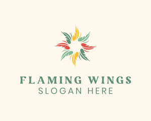 Colorful Feather Pattern logo design