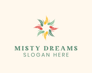 Colorful Feather Pattern logo design