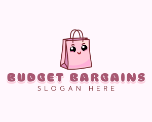 Happy Shopping Bag logo design