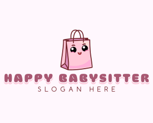 Happy Shopping Bag logo design