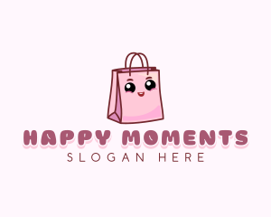 Happy Shopping Bag logo design