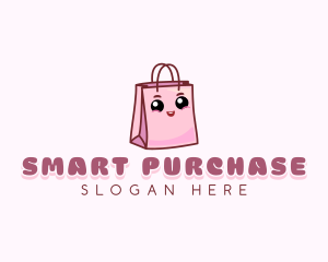 Happy Shopping Bag logo design