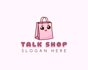 Happy Shopping Bag logo design