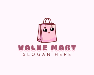 Happy Shopping Bag logo design