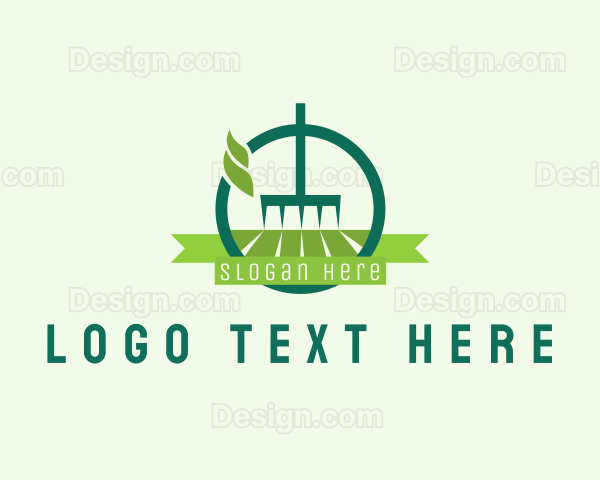 Lawn Rake Landscaping Logo