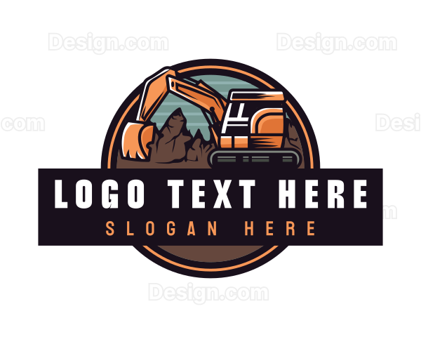 Heavy Equipment Excavator Logo