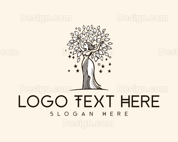 Goddess Woman Tree Logo