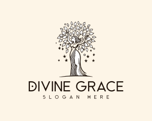 Goddess Woman Tree logo design