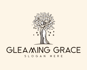 Goddess Woman Tree logo design