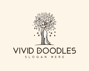 Goddess Woman Tree logo design