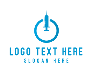 Shot - Power Injection Syringe logo design