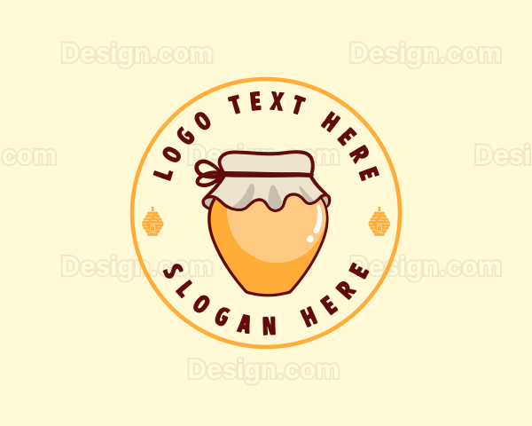 Organic Bee Jar Logo