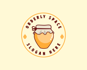 Organic Bee Jar  logo design