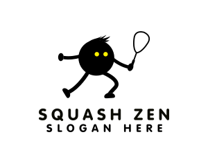 Squash Sport Racket logo design