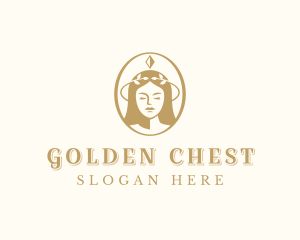 Golden Queen Beauty  logo design