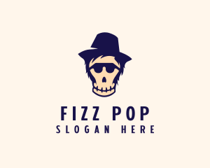 Halloween Skull Hat logo design