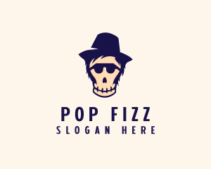 Halloween Skull Hat logo design