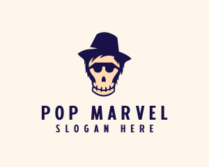 Halloween Skull Hat logo design