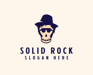 Halloween Skull Hat logo design