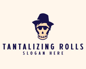 Halloween Skull Hat logo design