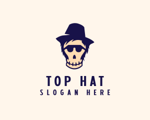 Halloween Skull Hat logo design