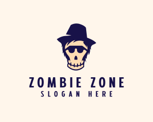 Halloween Skull Hat logo design