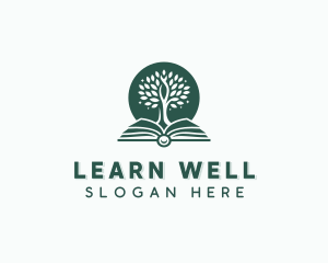 Learning Book Tree logo design