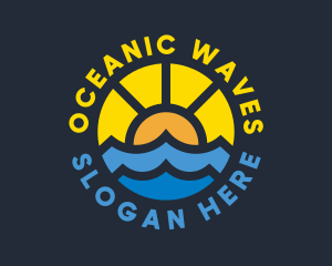 Sunshine Ocean Wave logo design